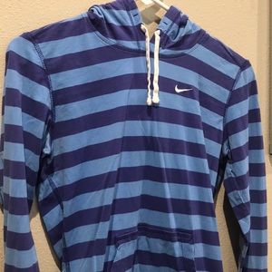 Blue Hooded Nike Sweatshirt